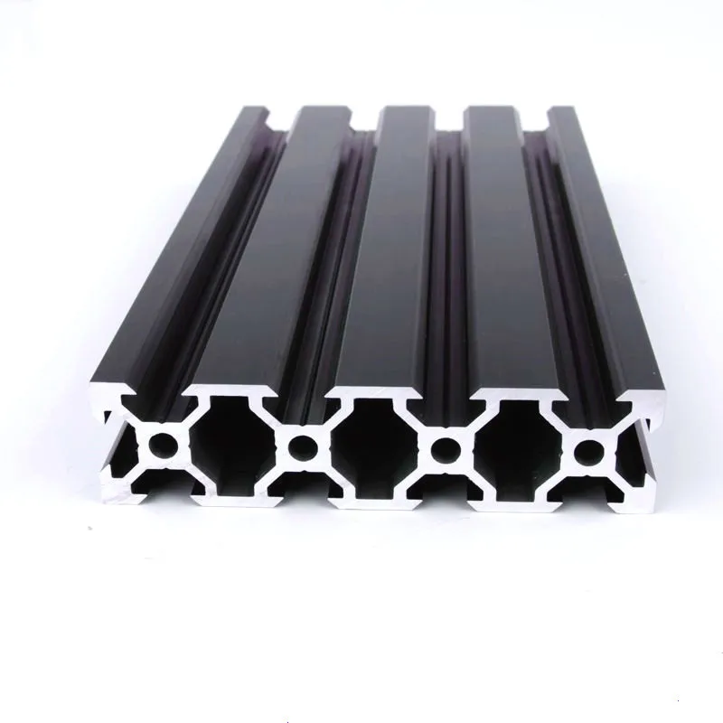 

Aluminum Profile Frame 2080 V-Slot Extrusion European Standard Anodized 400 500mm Length Linear Rail for CNC 3D Printer Black