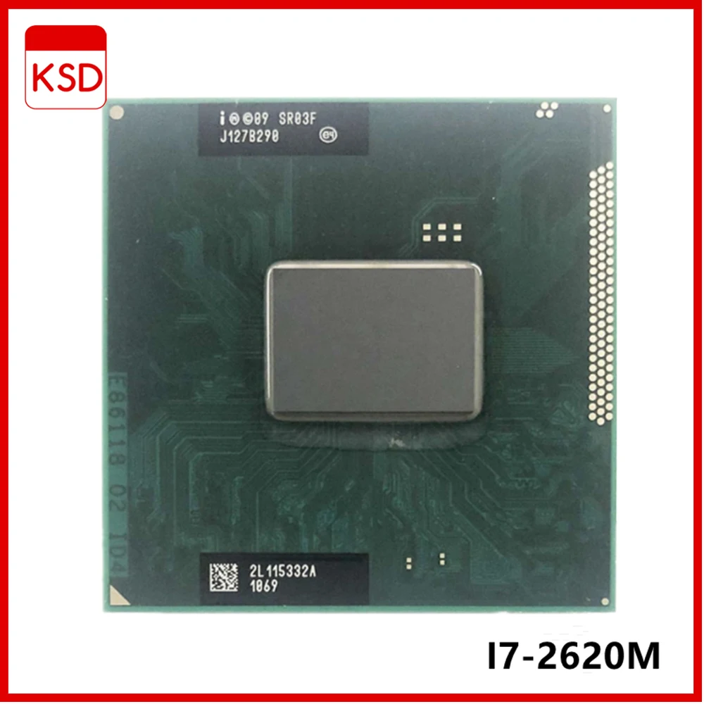 

Intel Core i7-2620M i7 2620M SR03F 2.7 GHz Dual-Core Quad-Thread CPU Processor 4M 35W Socket G2 / rPGA988B