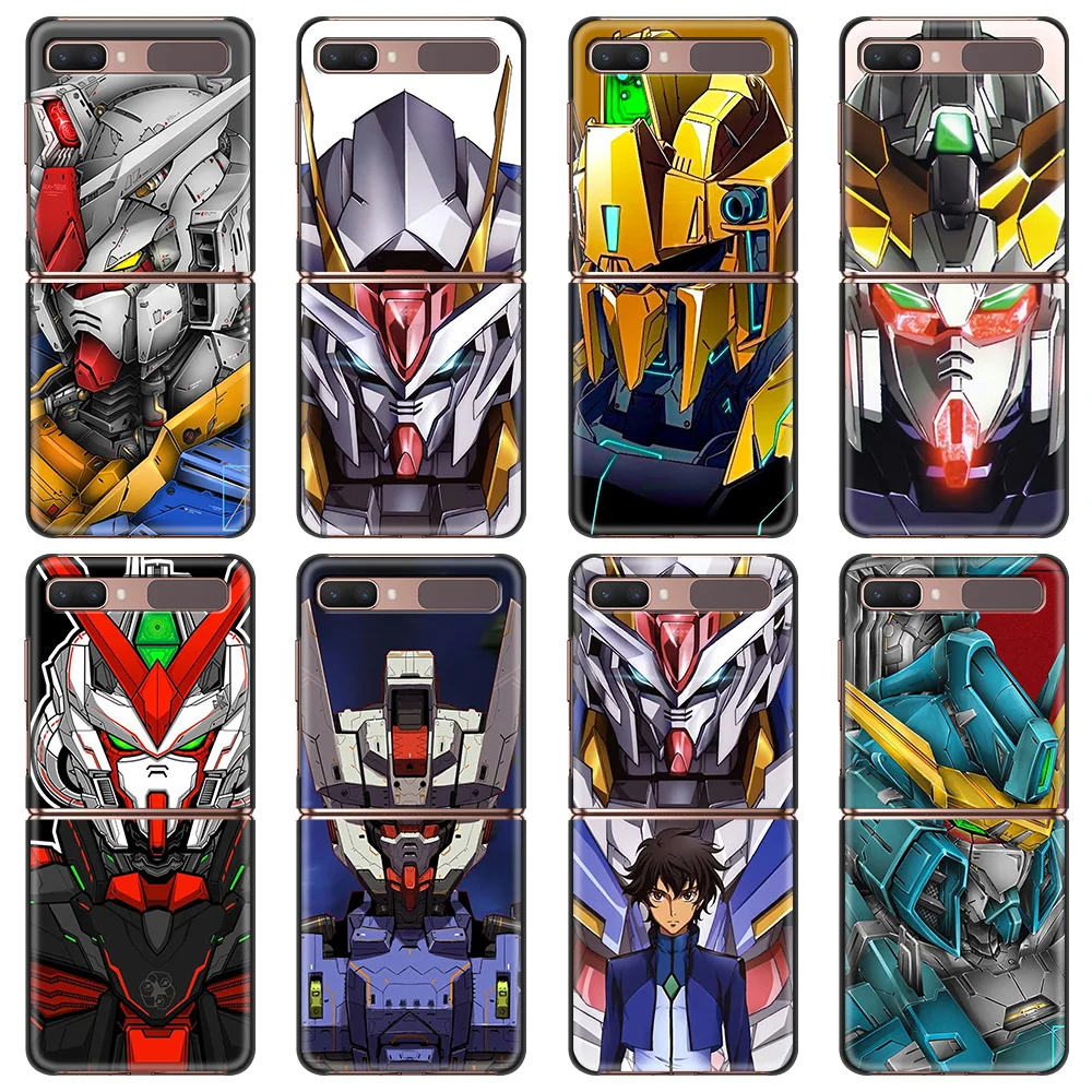 

Модный мультяшный чехол Gundam для телефона Samsung Galaxy Z, флип-чехол, черный складной чехол для мобильного телефона, Жесткий Чехол из поликарбонат...