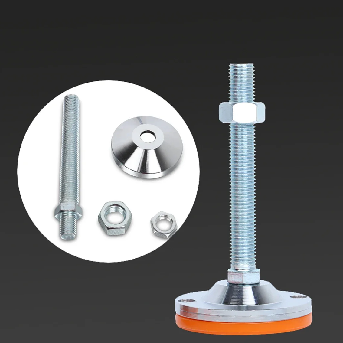 M12 M14 M16 M20 M24 M30 Тяжелая нержавеющая сталь Фиксированная чашка для ног Регулируемая