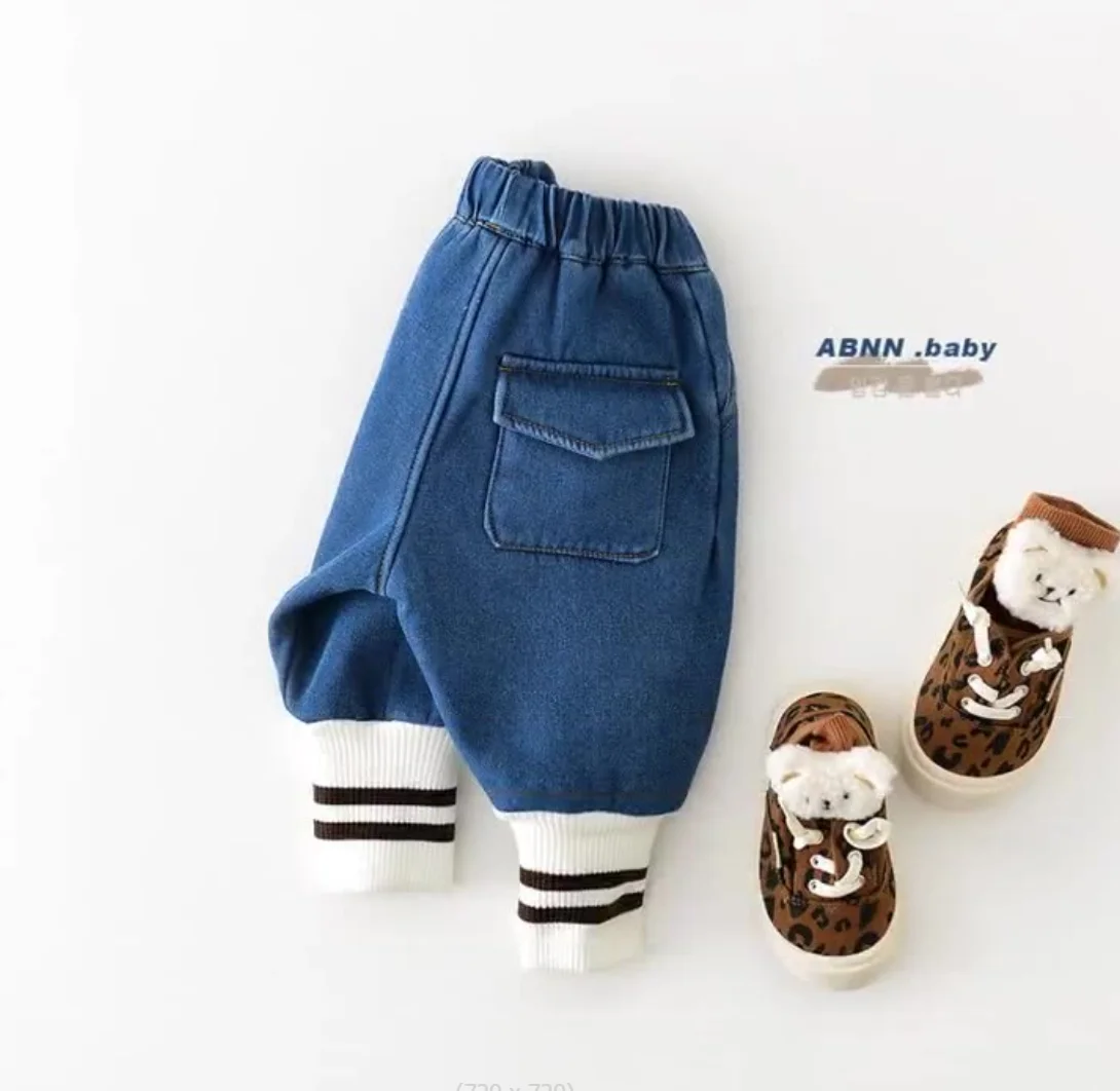 

Baby Boy Girl Clothes Winter Newborn Baby Pants Thick Fleece Warm Infant Boy Pants Denim Toddler Trousers Kid Jeans Pants Girl