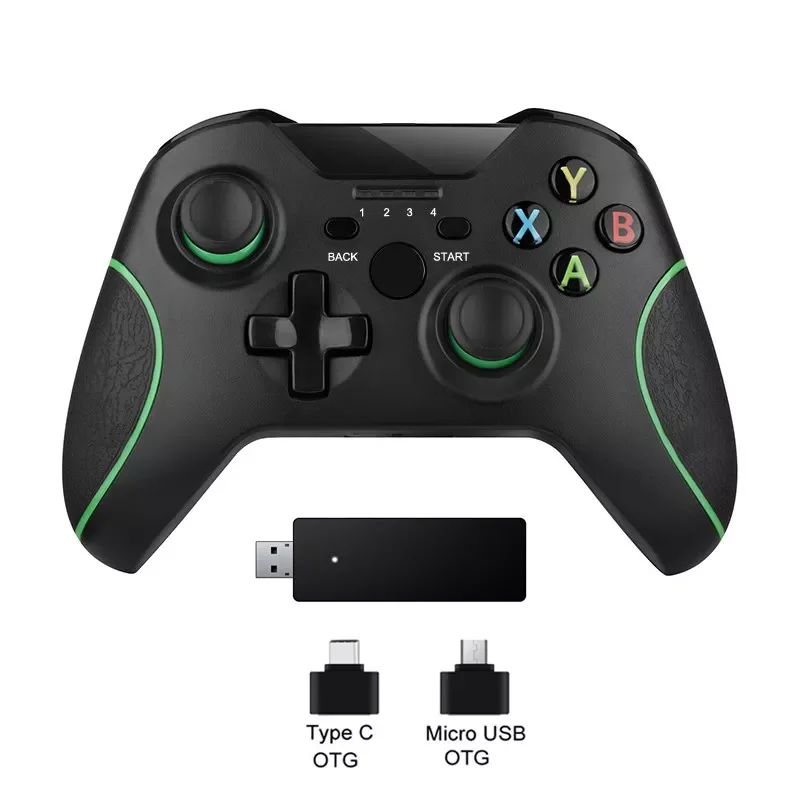 

NEW2023 2.4G bezprzewodowy kontroler do gier dla akcesoria do konsoli Xbox One Gamepad dla smatfon z androidem/parowa Joystick P