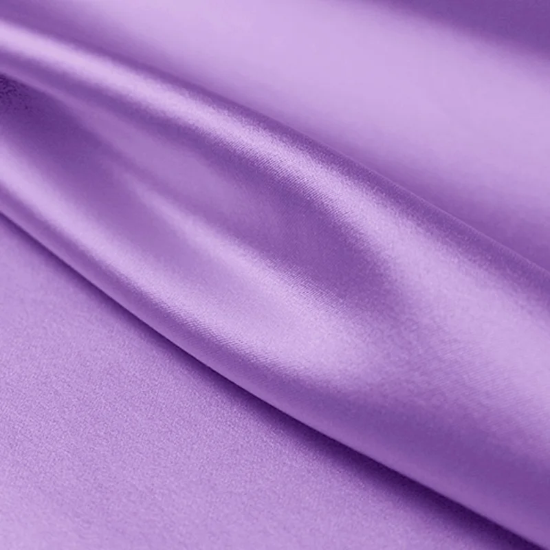 Solid Color Silk Crepe Satin Fabric For Dress Shirt Bedding Per Meter Width 114cm Clothing Cloth DIY Sewing HOT |