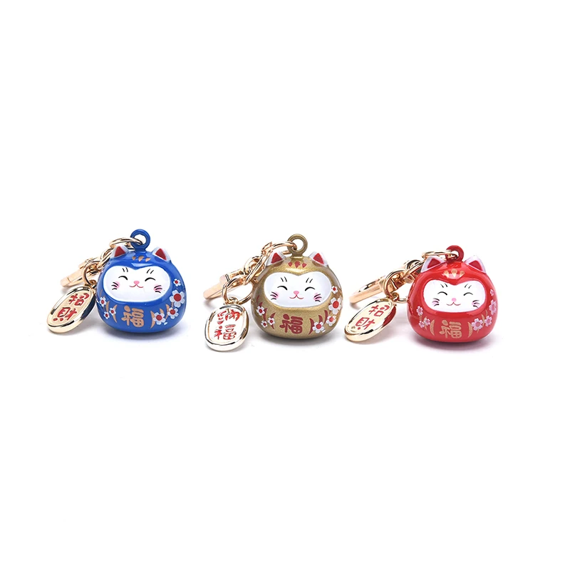 

Японская Милая счастливая кошка колокольчик-брелок для автомобильных ключей сумка-брелок с подвеской в виде водяного колокольчика