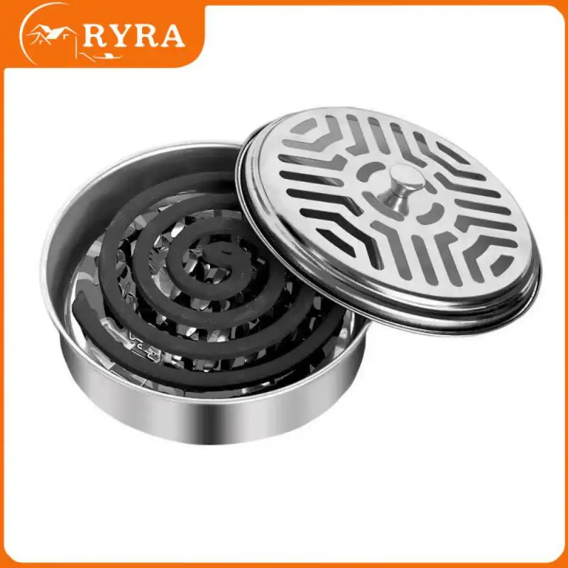 

Household Ashtray Stainless Steel Large Capacity Mosquito Coil Mosquito-repellent Incense Prevention Control Supplies