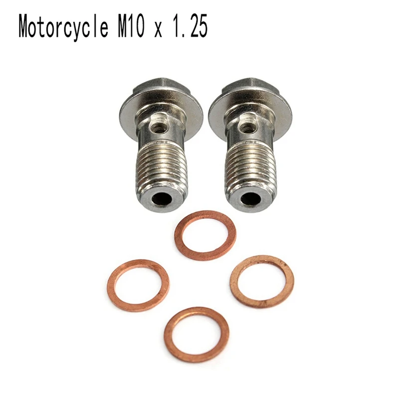 4X нержавеющая сталь M10 X 1 25 Banjo болты для тормозов главный Цилиндр Винт тормозной