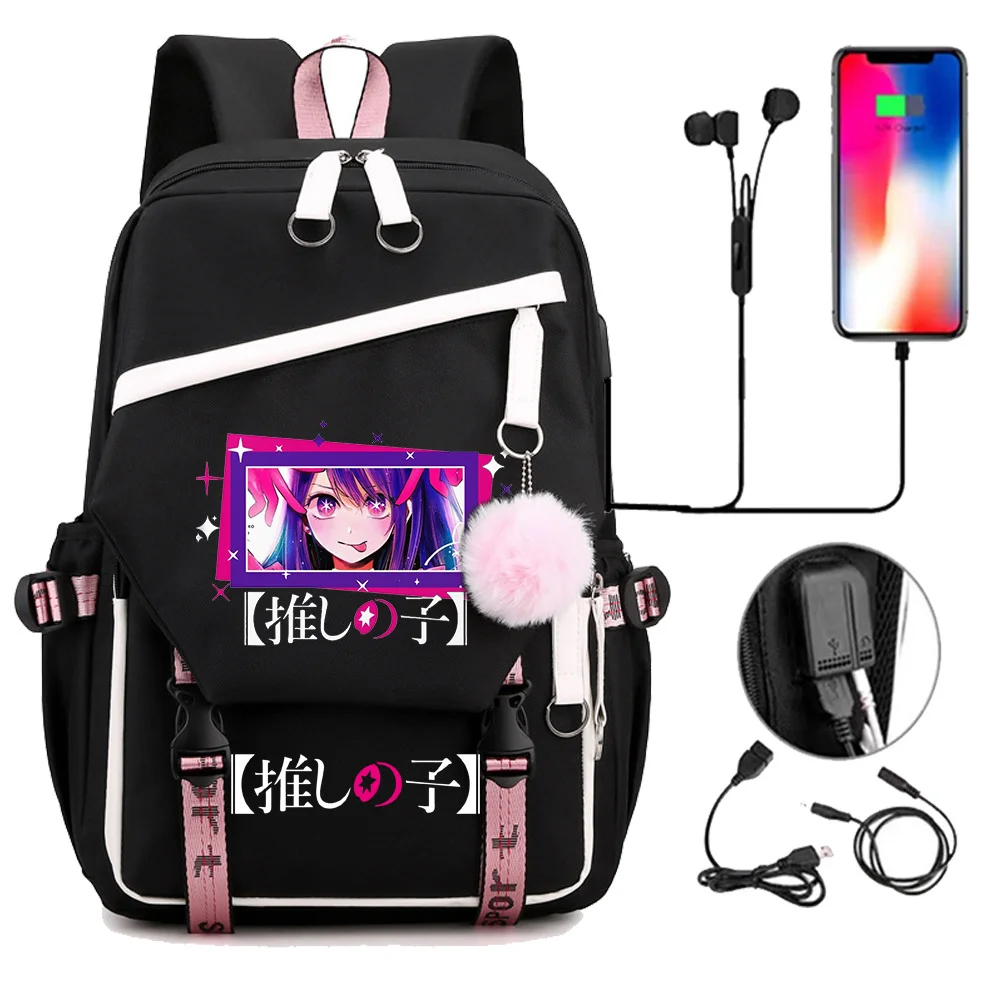 

Anime Oshi No Ko School Backpack Women Girls Backpack Teenage Girl Boys School Bag Bagpack Ai Hoshino Manga Travel Bags Mochilas