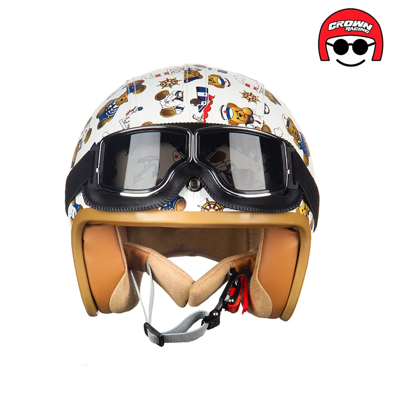 

Children Helmet Motorcycle Boys Safety Cap 3/4 Cute Helmets Light Electric Motorcycle Helmet 2-10 Years Old Girl Crash Cap Casco