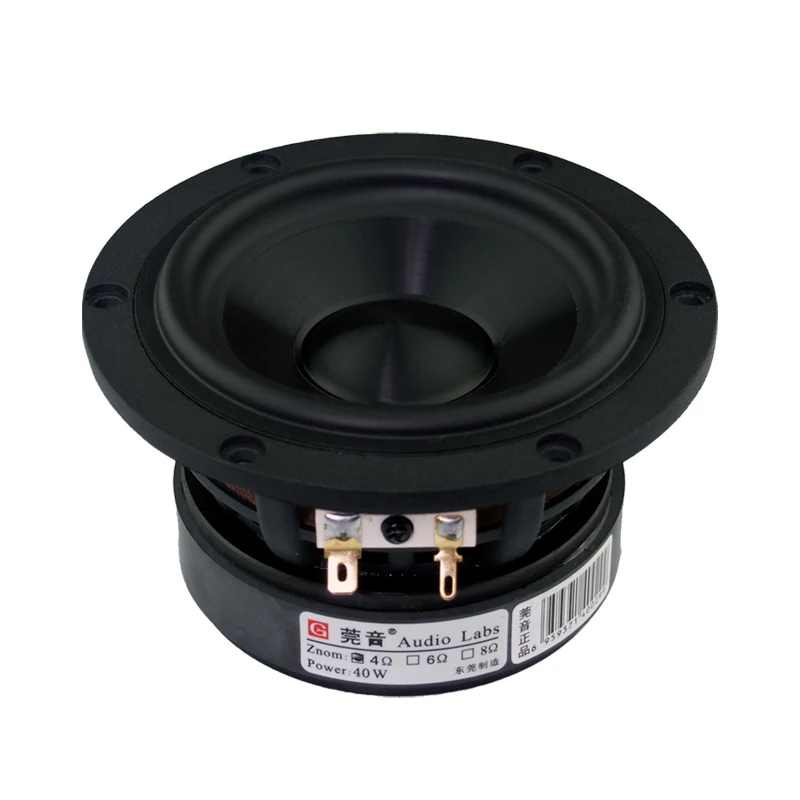 

DIY DL40LTB-01 4 дюйма HIFI Средний бас динамик керамическая металлическая алюминиевая пленка 74 Гц-8000 Гц 40 Вт 2 шт.