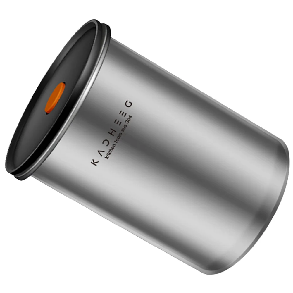 

Stainless Steel Food Containers Coffee Can Ground Cereals Canister Bean Storage