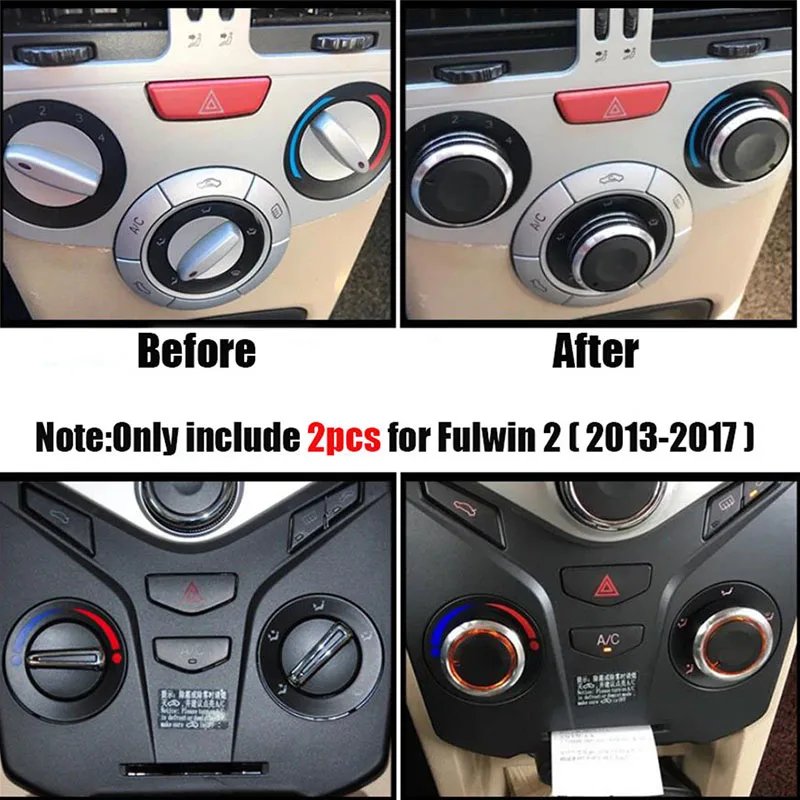 

For Chery Tiggo 2005-2010 Fulwin 2 A1 QQ3 QQ6 Car Styling Air Conditioning Control Switch AC Knob Replacement Accessories