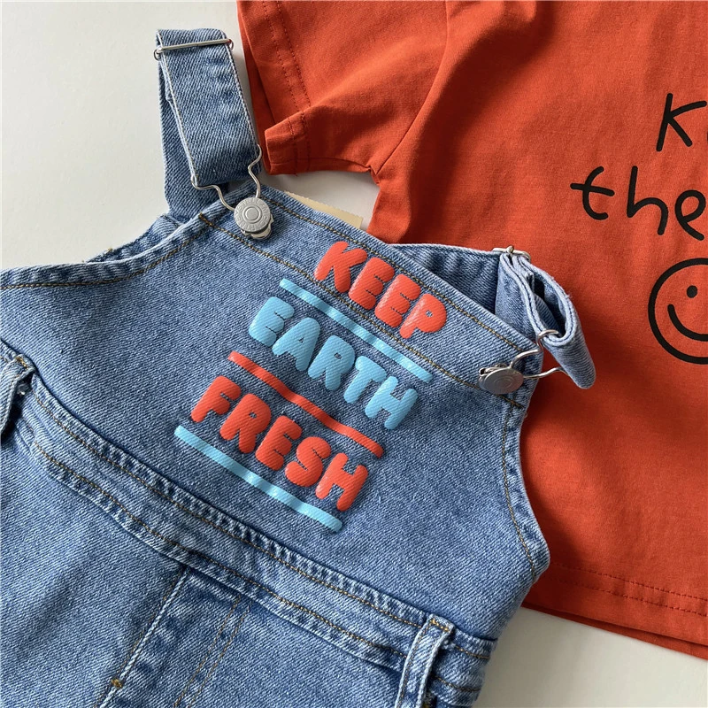 2022 летний детский комплект одежды MILANCEL футболка с алфавитом для девочек