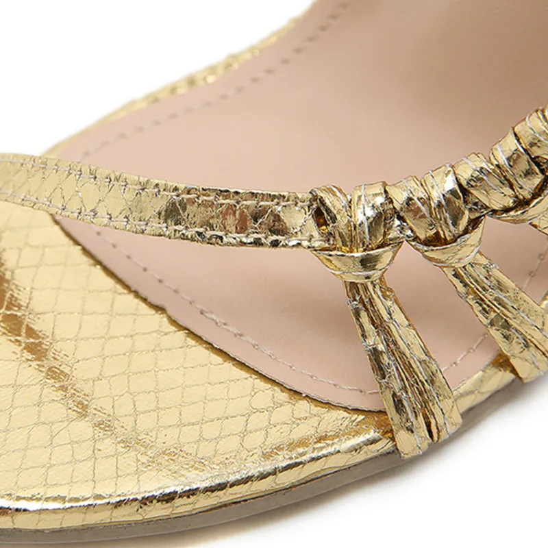 Women's Sandals Round Toe Thin High Heels Cross-tied Buckle Female Shoes Solid Color Breathable High Quality Sexy Ladies Pumps