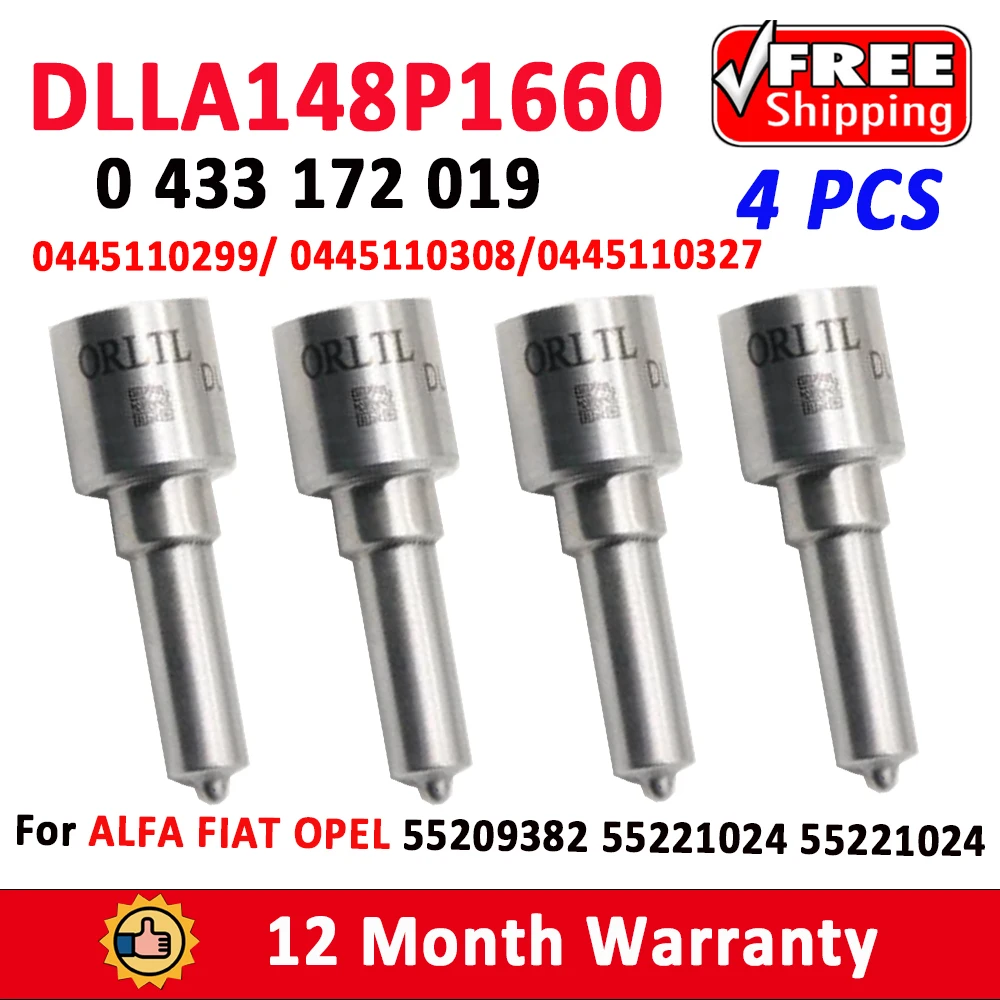 

ORLTL DLLA 148 P 1660 0433172019 Дизельная форсунка DLLA 148P1660 DLLA 148 P1660 для ALFA FIAT OPEL 55209382 55221024