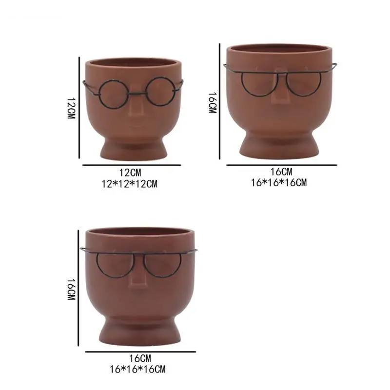 Керамическая ваза очки с человеческим лицом мультфильмы современные аксессуары