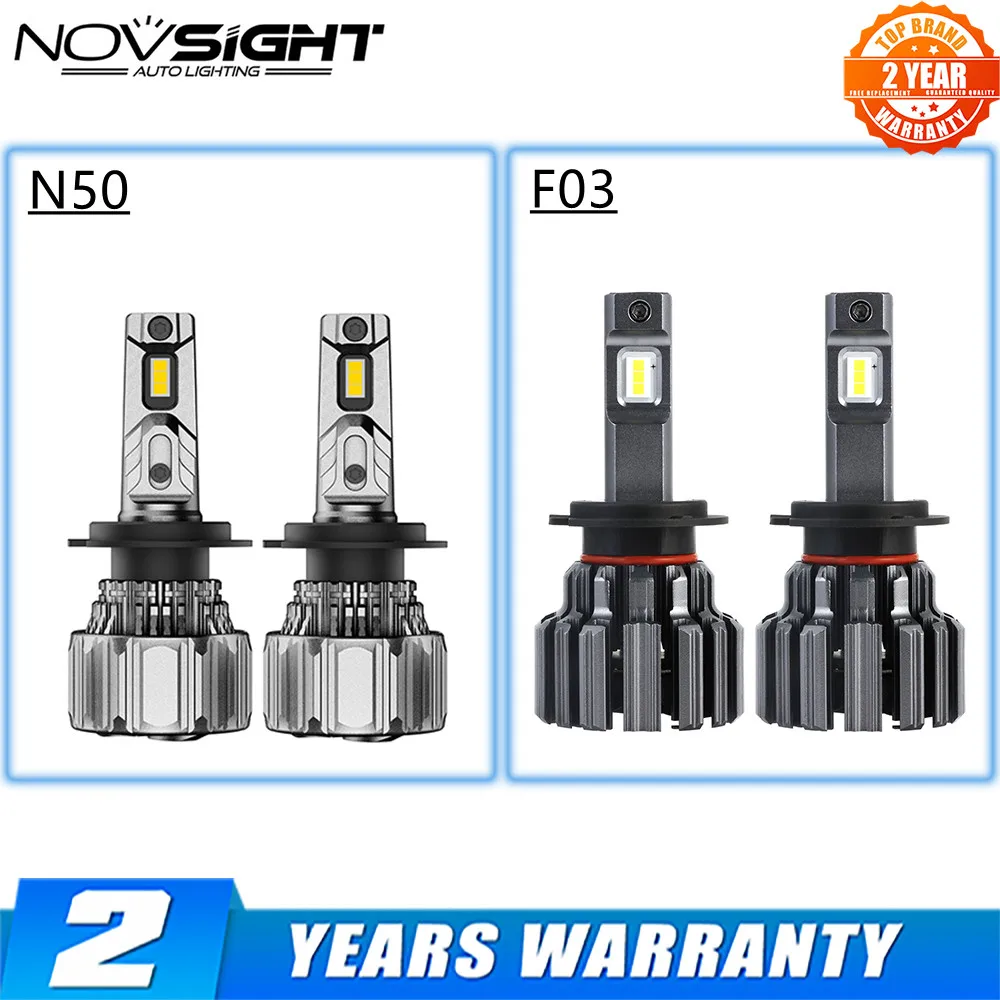 

NOVSIGH Car Headlight Bulbs H4 H11 H8 H9 9006 HB4 9005 HB3 Headlamp 90W/70W 15000LM Plug and Play Car Light Auto Accessories