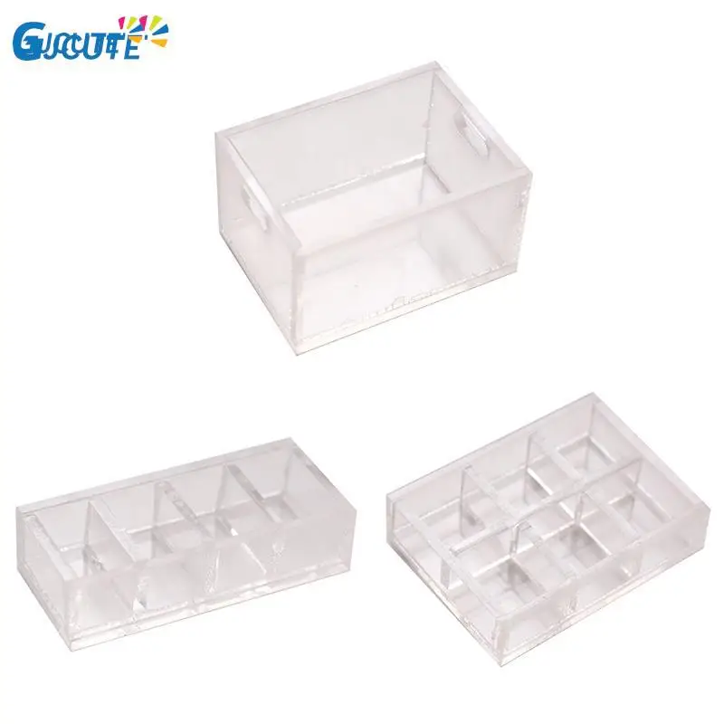 

1PC 1:12 Dollhouse Accessories Mini Plastic Makeup Sstorage Box Miniature Food Storage Container Case Doll Scene Decor