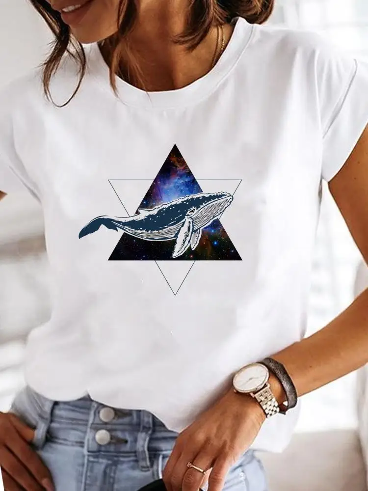 

Summer T Clothing Print Graphic Tee Space Beach Animal Cute Lovely Fashion Women Female Short Sleeve Casual T-shirts Clothes