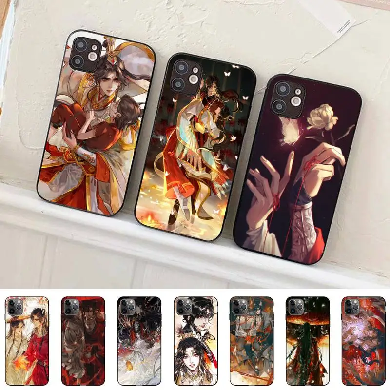 

Anime tian guan ci fu Phone Case for iPhone 11 12 13 Mini Pro Max 8 7 6 6S Plus X 5 SE 2020 XR XS Funda Case