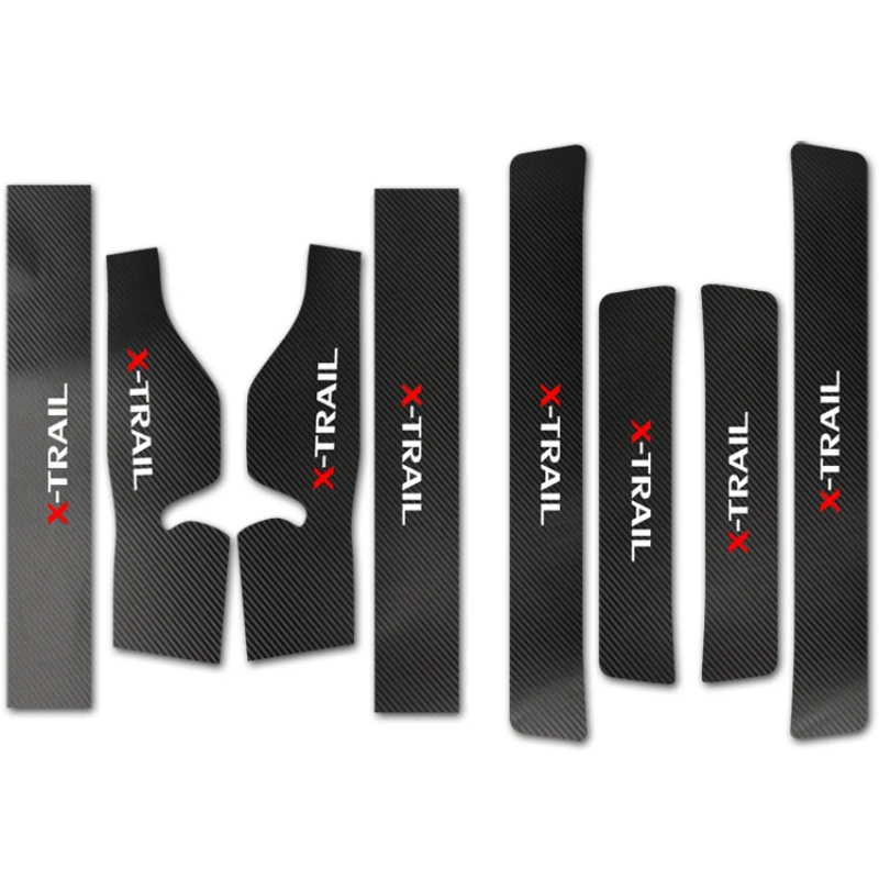 

For Nissan X-trail 2014-2021 Car Side Step Vehicle Ladder Floor Threshold Stirrups Carbon Fiber Leather Decoration Accessories H