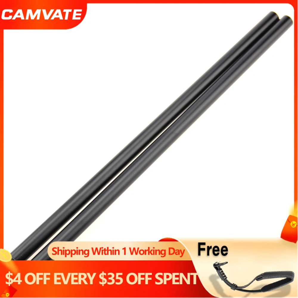 CAMVATE 2 шт. алюминиевый сплав 15 мм M12 стержень (длина 45 см) для DSLR Плечевой Риг/камера клетка Риг/Матовая коробка/Непрерывный фокус/Мониторы