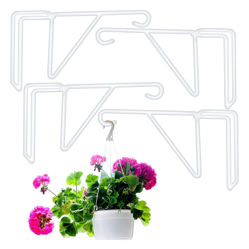 

Vinyl Fence Hooks- 5 X 10 Inches Over Fence Hooks Durable Fence Hooks For Hanging Plants Bird Feeders White