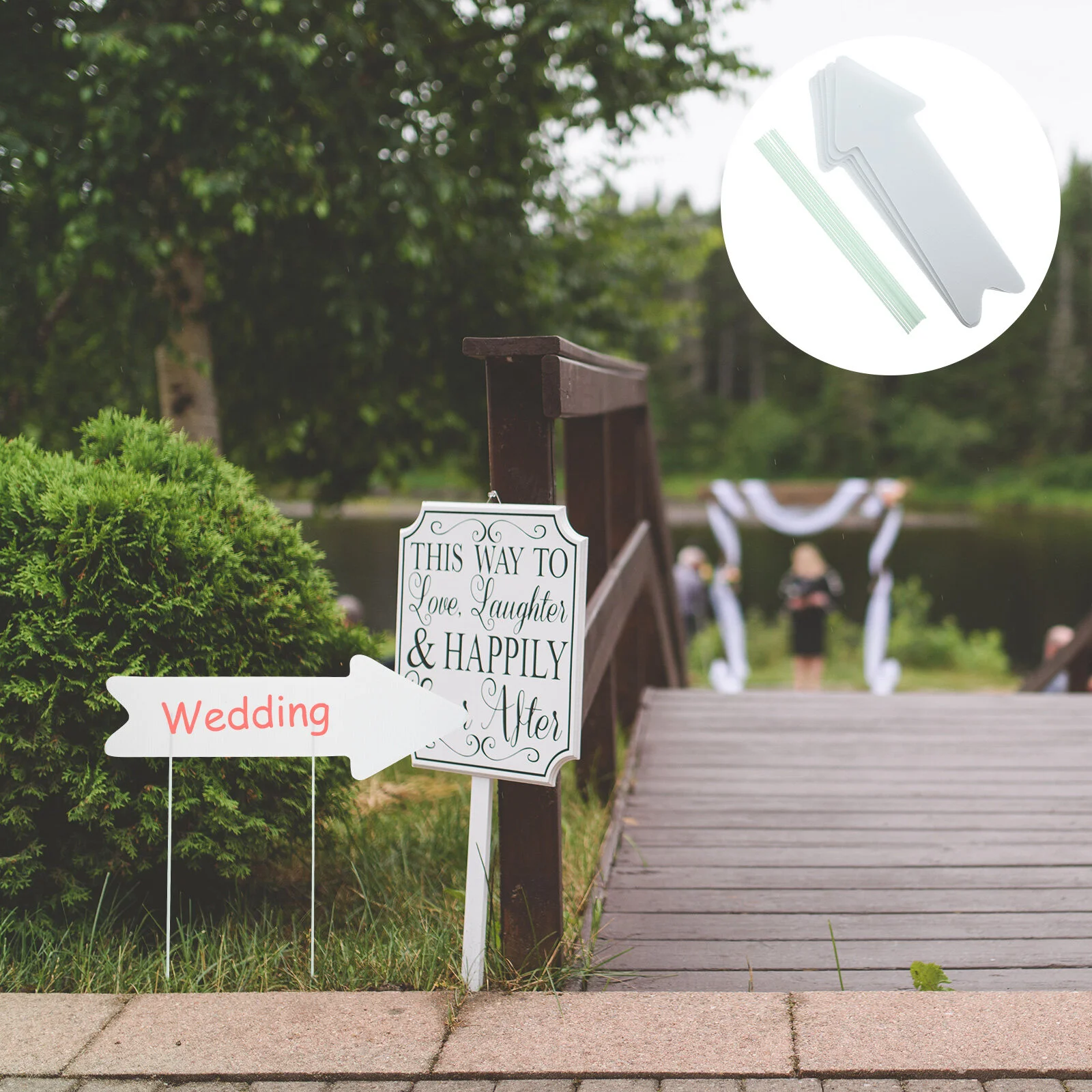 

Supplies Lawn Sign Stake Plastic Writing Board Yard Signs Stakes Empty Garden Decor