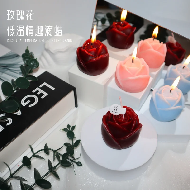Роза низкотемпературные свечи ToyssmWax Drip48Duda соевый воск пара прелюдия флирт