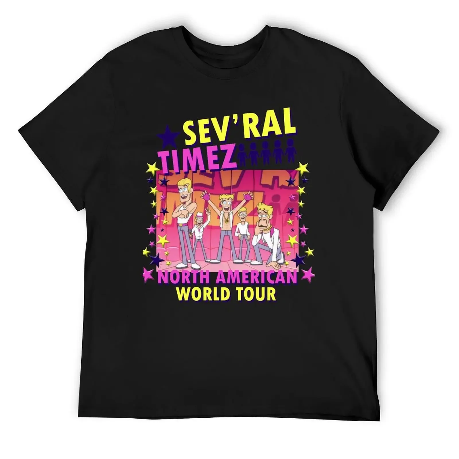 Футболка Sev'ral Timez Tour Merchandise винтажная футболка с рисунком летние футболки для
