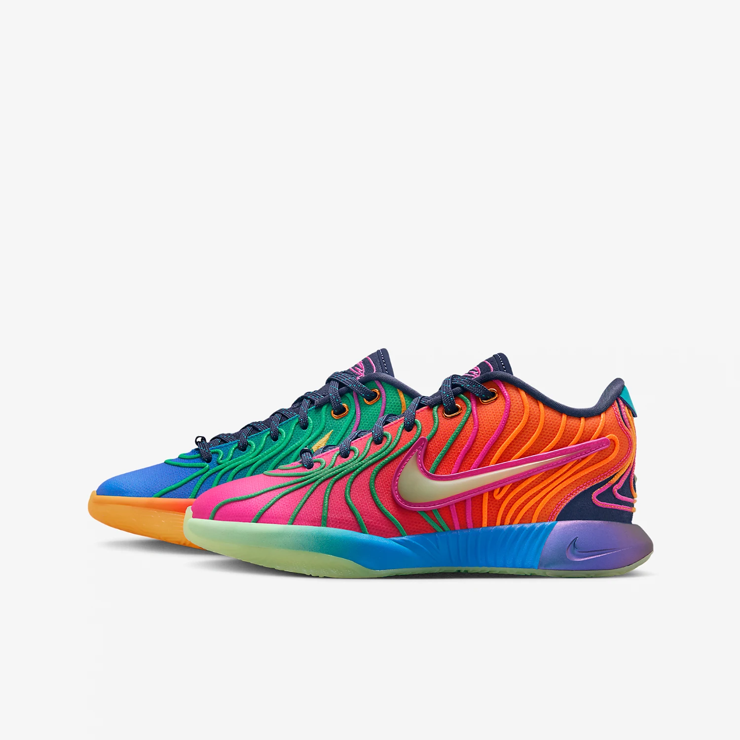 Фото Оригинальные женские баскетбольные кроссовки Nike LeBron XXI GS для больших детей HF6819-400 №2