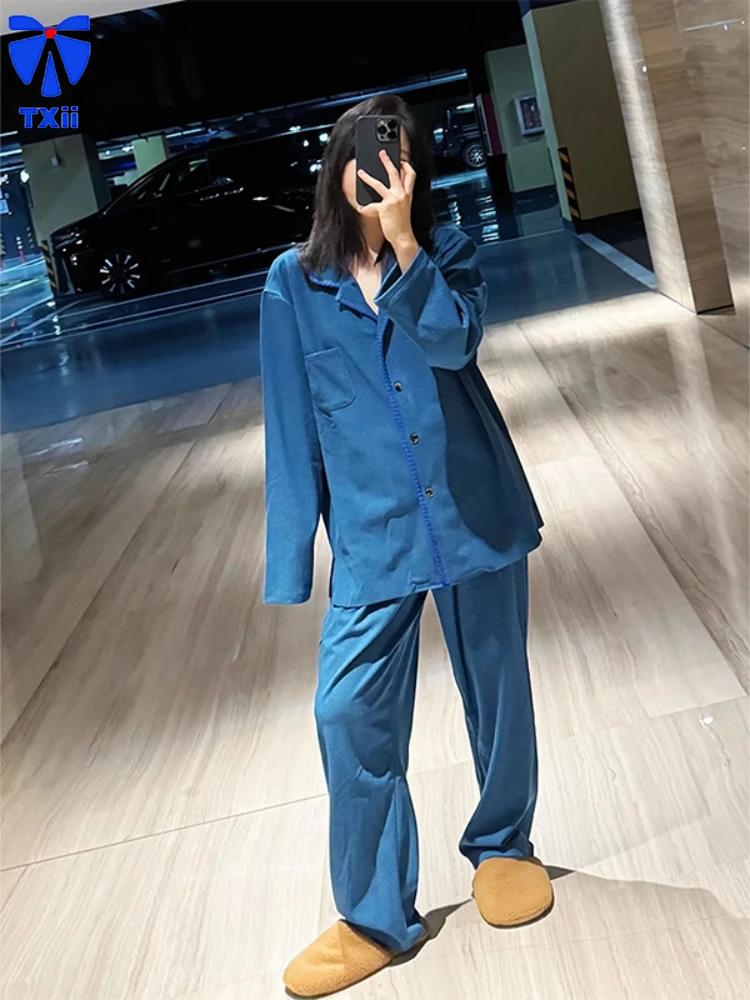 TXii Простая и изысканная немецкая бархатная пижама для женщин удобная толстая