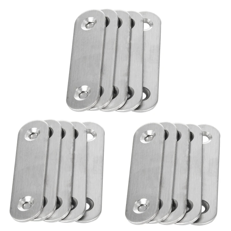 

JFBL Hot 60Mm X 16Mm Straight Repair Joining Mending Flat Plate Bracket 15Pcs