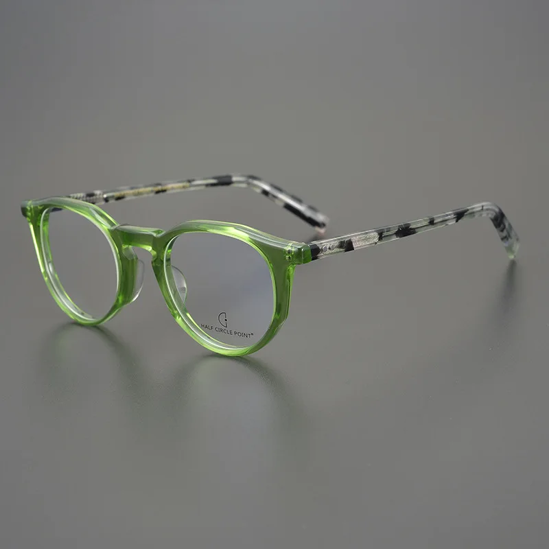

Винтажные круглые ацетатные очки ручной работы, оправа для очков для мужчин и женщин, высококачественные оптические очки для близорукости