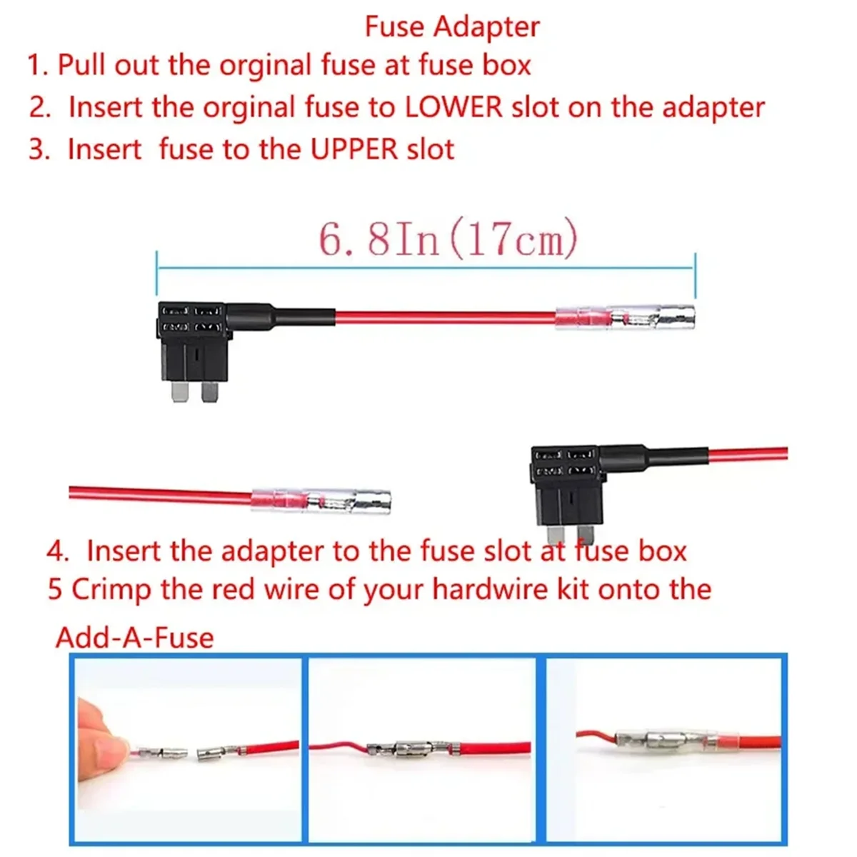 Фото Для 70mai Hardwire Kit UP03 Только порт Type-C для 70mai A810 X200 Omni M500 24H Монитор парковки Линия питания (A) №3