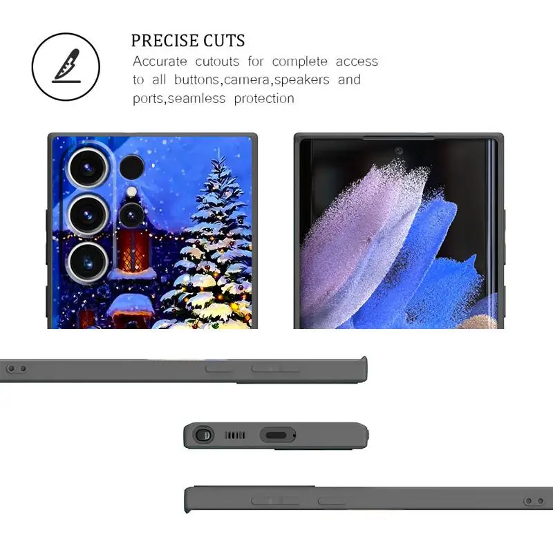 Чехол для телефона с рождественской елкой Samsung Galaxy S24 Ultra S23 S22 S21 Plus S20 FE Note 20 10Plus