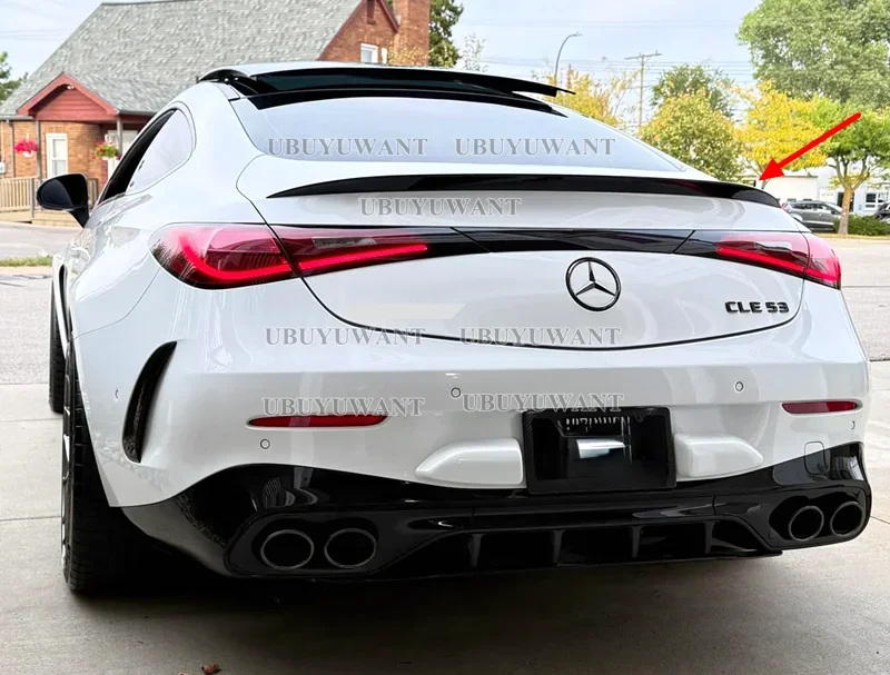 Фото Для Mercedes-Benz CLE Coupe 2024+ C236 CLE260 300 CLE53: Высококачественный неокрашенный задний спойлер (лип-спойлер) из АБС-пластика для стайлинга автомобиля №2