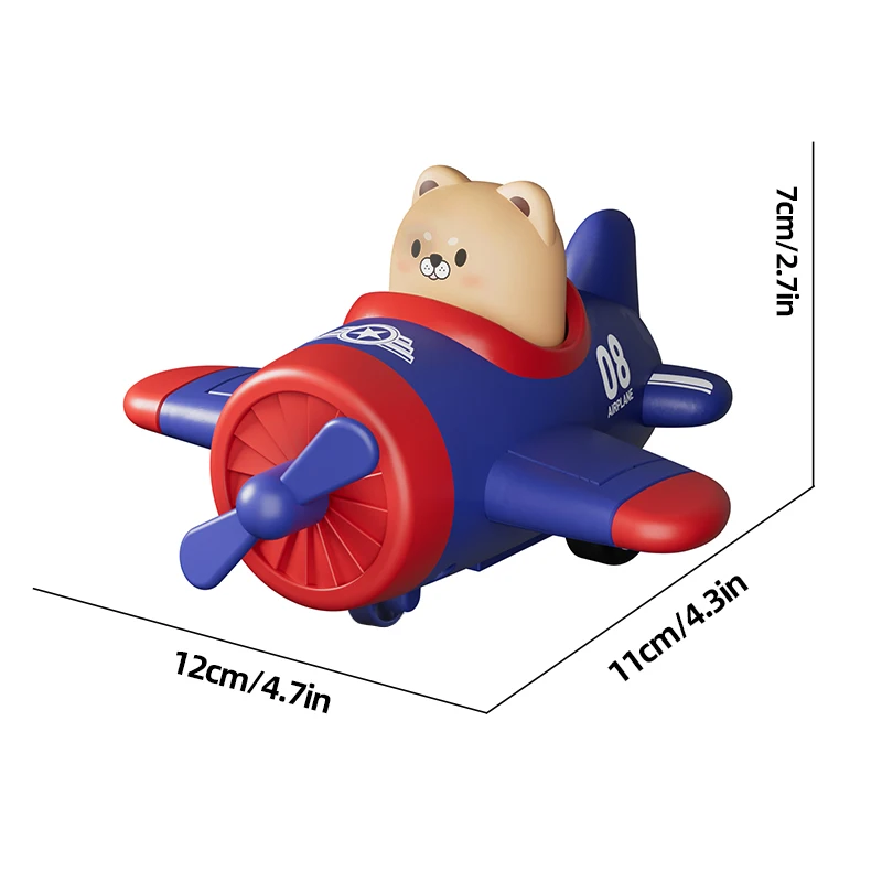 Детский пресс мультяшный самолет игрушки отскок инерционный маленький