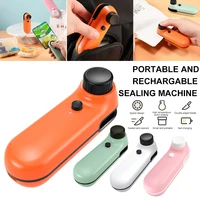 mini bag sealer usb charging handheld portable bag sealer 2 in 1 heat sealer and cutter for plastic bags food bag sealer machine