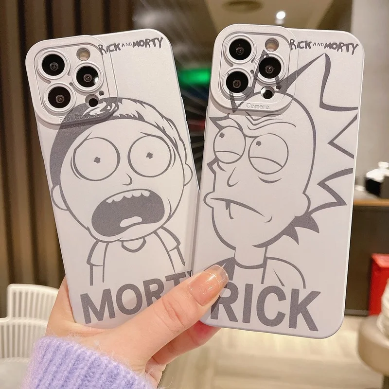 

Fashion Scientist Grey Rick Phone Case Cover for IPhone 7 8 Plus 11 12 13 Pro X XR XS Max Shockproof Case for IPhone 13 Cases