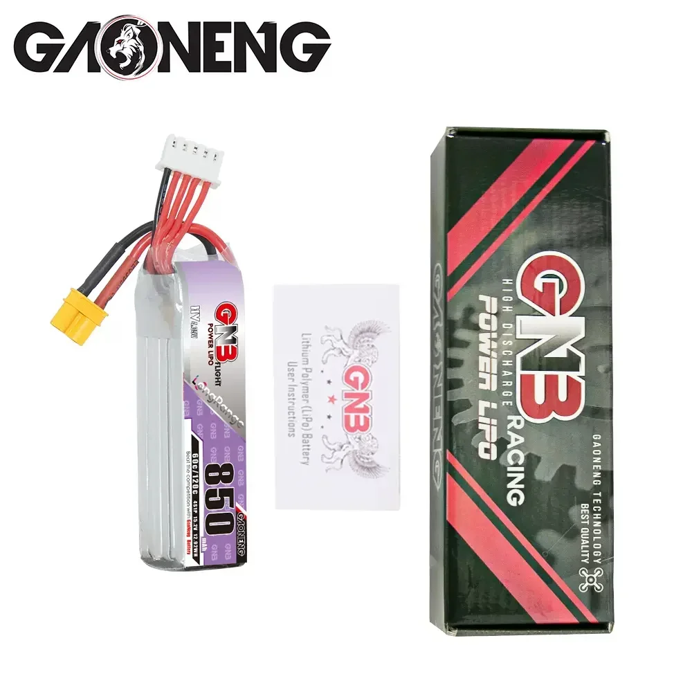GNB HV 60C 850 мАч 7,6 В2 с 11,4 В3 с 15,2 В4 с разъемом XT30 для FPV Racing Cine Whoop (art.: 3920caa7fbdd2) - 3920caa7fbdd2
