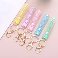 angel silicone hide rope key chain candy cartoon keychain creative small gift mobile phone backpack car pendant fun keyring