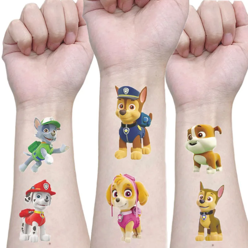 2022 оригинальные игрушки Щенячий патруль тату-наклейки наклейки из аниме для