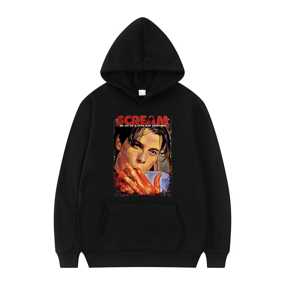 

Scream Movie Horror 2022 Winter Loose Casual Simple Man Sweatshirt with Hood Harajuku Oversized High Street Fashion Print Hoodie