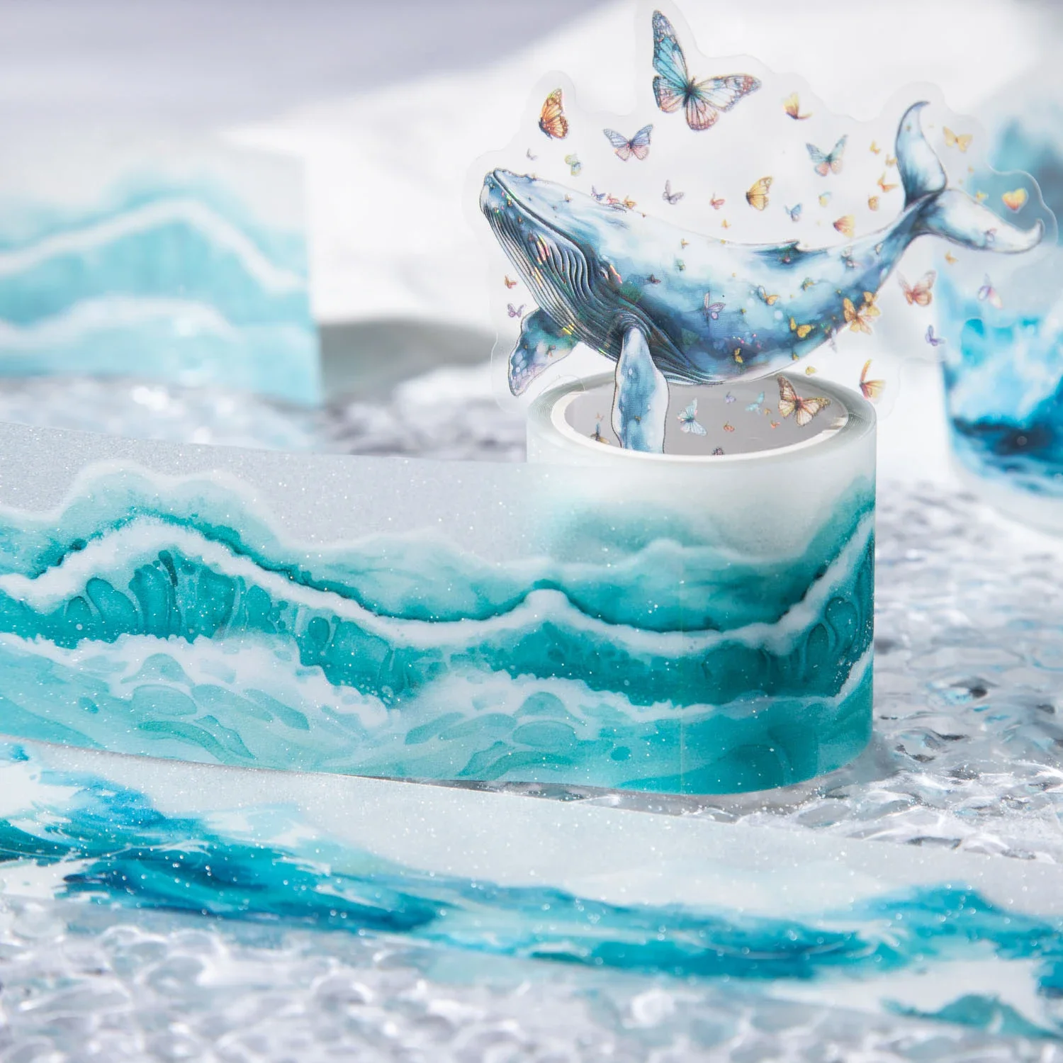 40 мм * 200 см волнистый цветок одна по одной серии винтажная ПЭТ-лента для