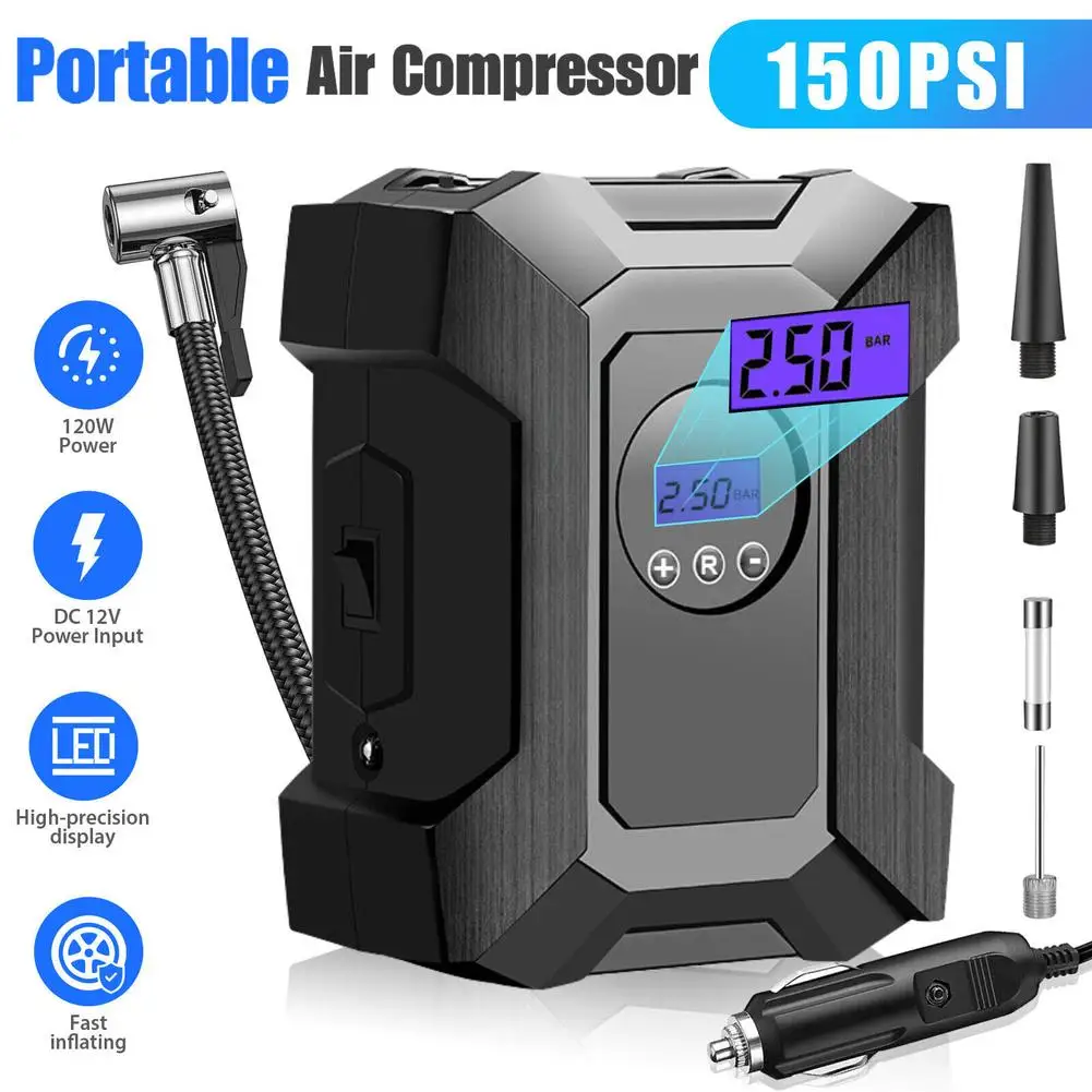 

12v 150PSI Car Air Pump Large High-precision Car Air Compressor Portable Multi-functional Electric Tire Air Pump Motorcycle Bike