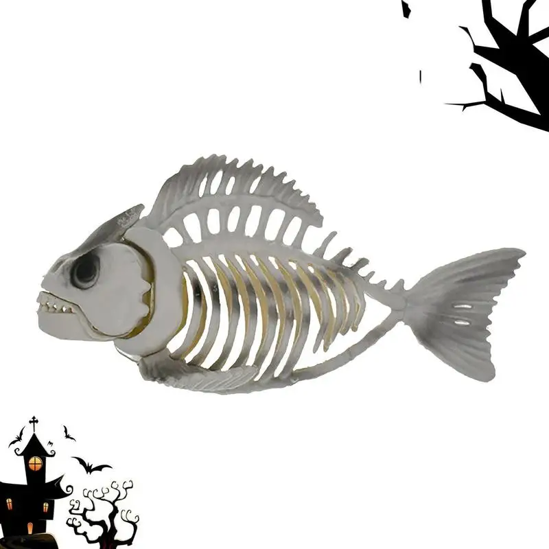 

Skeleton Fish Animal Skeleton 9.5x6in Realistic Haunted Fish Bones With Removable Chin Durable Halloween Animal Fish Bones