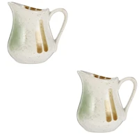 ceramic mini pitcher milk creamer coffee cup condiment cups reusable gravy boat sauce jug dispenser frothing jar
