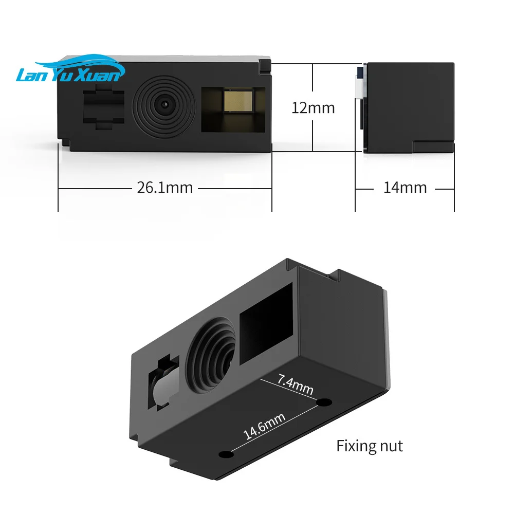 Фото Модуль сканера QR-кодов GTCODESTAR XM022H Mini: встроенный 1D/2D сканер штрихкодов для киосков, USB-интерфейс, модуль для проверки цен №4