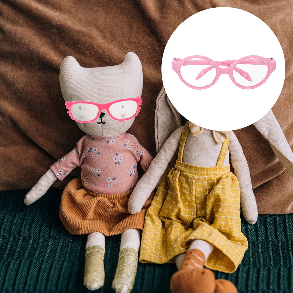 

10pcs Doll Dressing Glasses Toys Plastic Doll Dress Glasses Doll Accessories