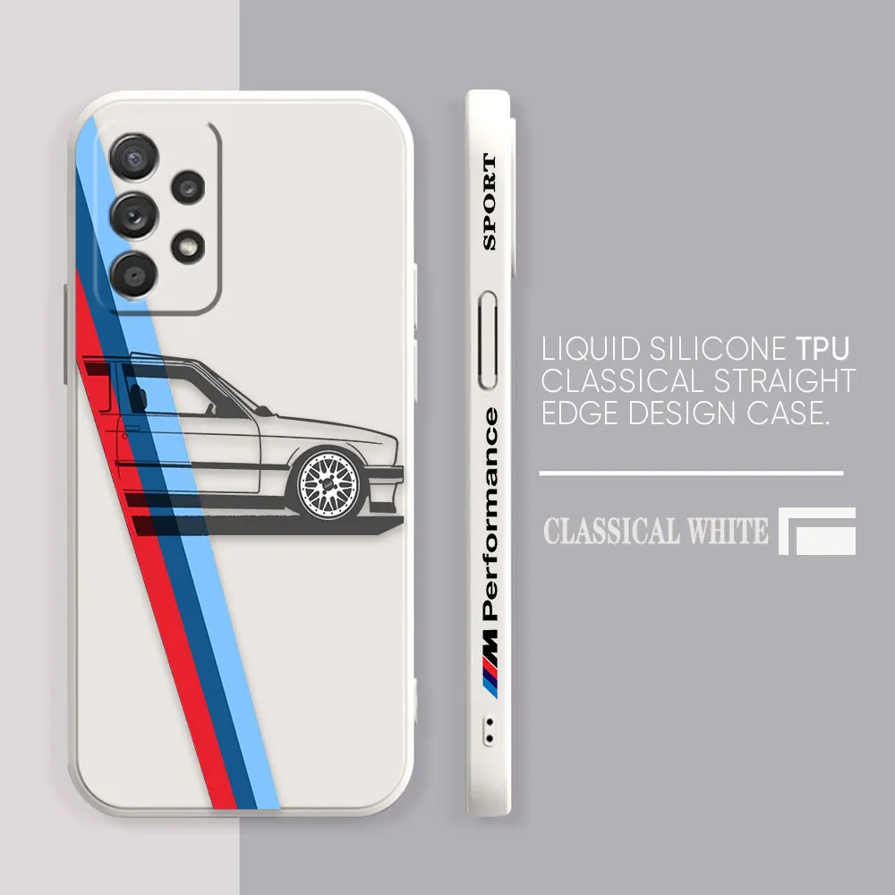Case For Samsung Galaxy A91 A14 A73 A72 A71 A53 A52 A51 A42 A33 A32 A22 A52S A22S 4G 5G Case The Blue Sky And White Clouds B-BMW